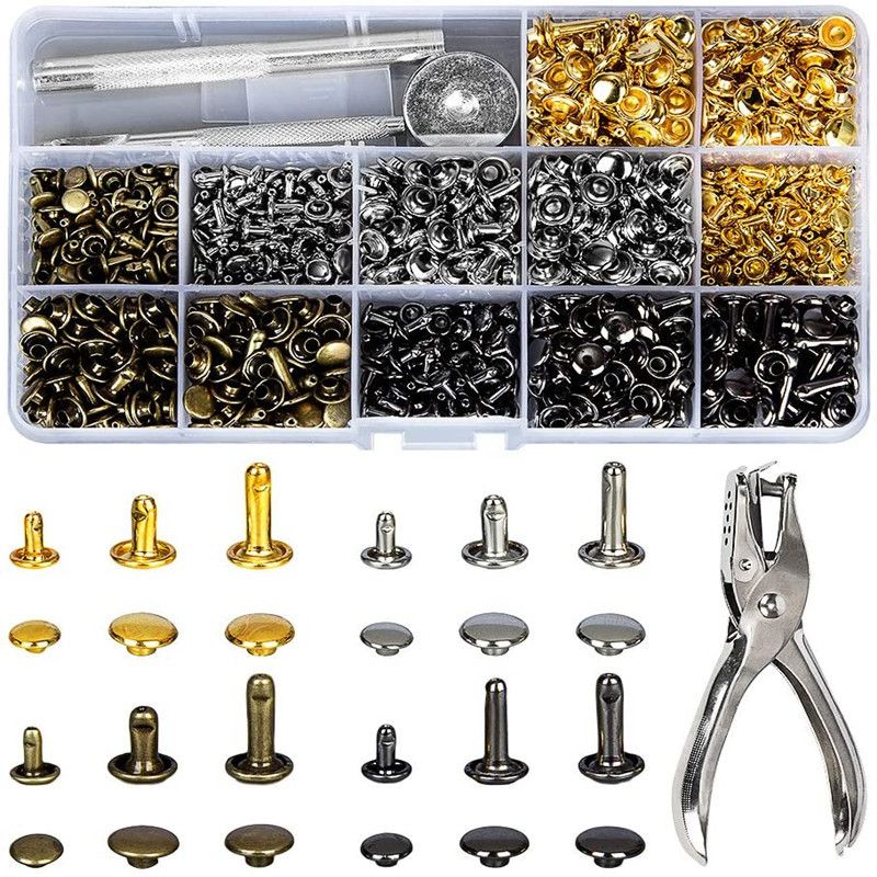 Rivet Setter Tool - Металлические заклепки с двойной крышкой, круглые