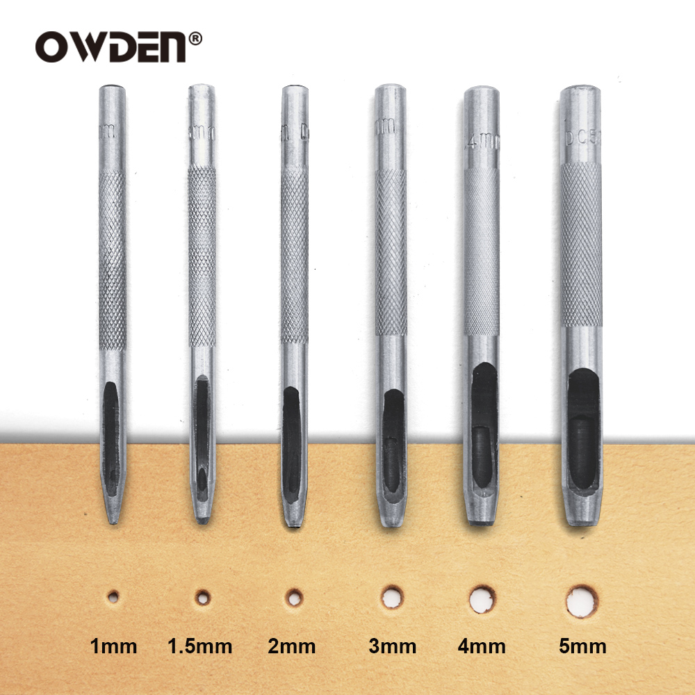 Rivet Setter Tool - 6 шт. инструменты для пробивания кожи,