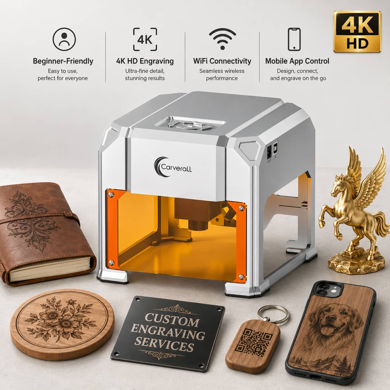 Leatherwork Machine - Лазерный гравер Carverall, K4 3W, A1